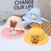 Καρτούν Animals Baby Bucket Καπέλο Χαριτωμένο λεπτό βαμβακερό Καλοκαιρινό ψαράδικο καπέλο Παιδικό αντηλιακό εξωτερικό καπέλο νιπτήρα