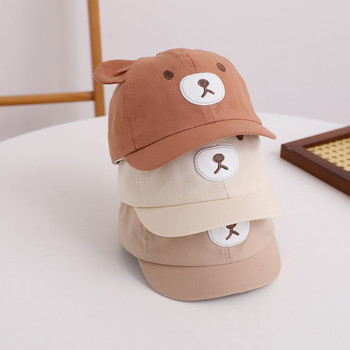 Бебешка бейзболна шапка с корейски анимационен филм, лятна шапка за момче, момиче, слънчева шапка, бебешко дете, регулируема слънцезащитна козирка, шапка, капачка