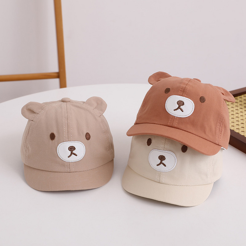 Бебешка бейзболна шапка с корейски анимационен филм, лятна шапка за момче, момиче, слънчева шапка, бебешко дете, регулируема слънцезащитна козирка, шапка, капачка