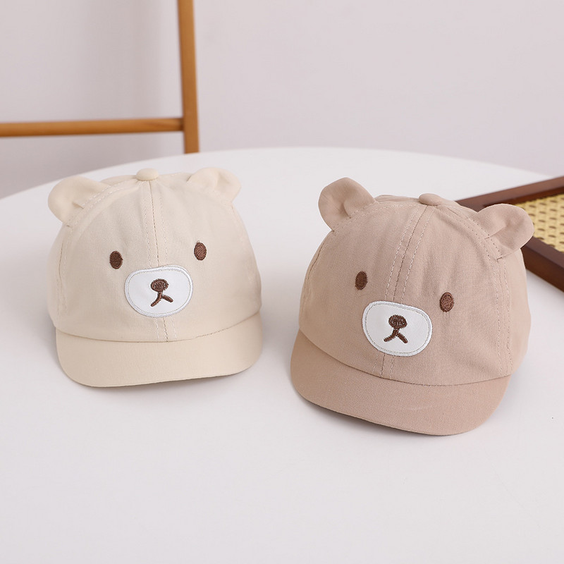 Бебешка бейзболна шапка с корейски анимационен филм, лятна шапка за момче, момиче, слънчева шапка, бебешко дете, регулируема слънцезащитна козирка, шапка, капачка