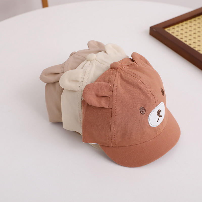 Бебешка бейзболна шапка с корейски анимационен филм, лятна шапка за момче, момиче, слънчева шапка, бебешко дете, регулируема слънцезащитна козирка, шапка, капачка
