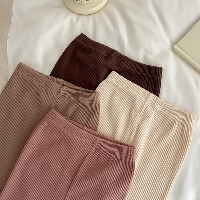 Milancel Тесни дантелени еластични клинове за бебета за момичета с дантела Direcoted Basic Outwear Pants за 0-3 години