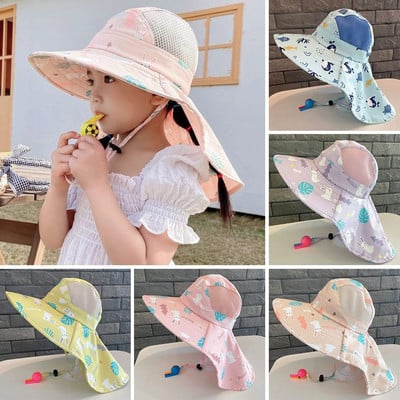 Whistle Kids Bucket Hat Outdoor Polüester Armas päikesemüts Hingav UV-kaitse Rannamüts Imikutele Tüdrukutele Poistele