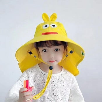 Детска шапка за слънце Детска шапка за открито Сладка анимационна детска шапка с кофа за защита от слънце Плажни приключения Рибар с периферия за момчета