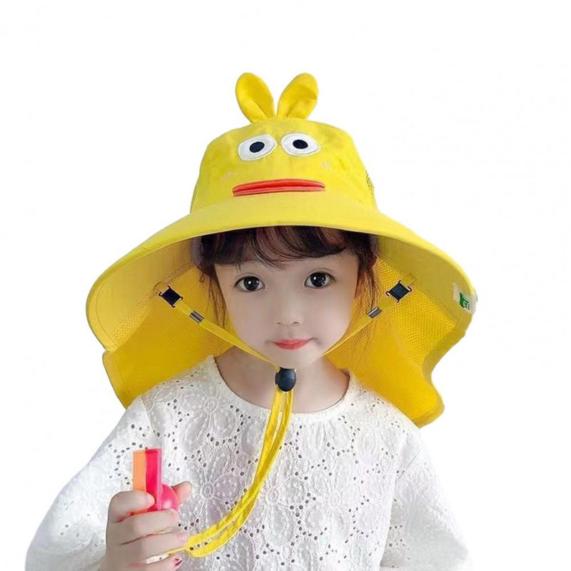 Детска шапка за слънце Детска шапка за открито Сладка анимационна детска шапка с кофа за защита от слънце Плажни приключения Рибар с периферия за момчета