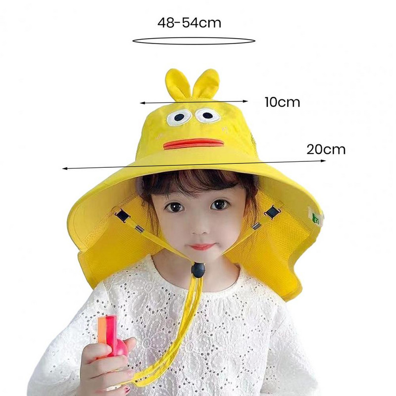 Детска шапка за слънце Детска шапка за открито Сладка анимационна детска шапка с кофа за защита от слънце Плажни приключения Рибар с периферия за момчета
