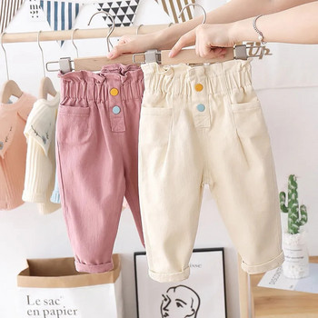 Бебешки панталони за момичета 2023 Нови пролетни и есенни панталони за свободното време Зимни детски кадифени топли панталони