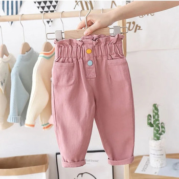 Бебешки панталони за момичета 2023 Нови пролетни и есенни панталони за свободното време Зимни детски кадифени топли панталони