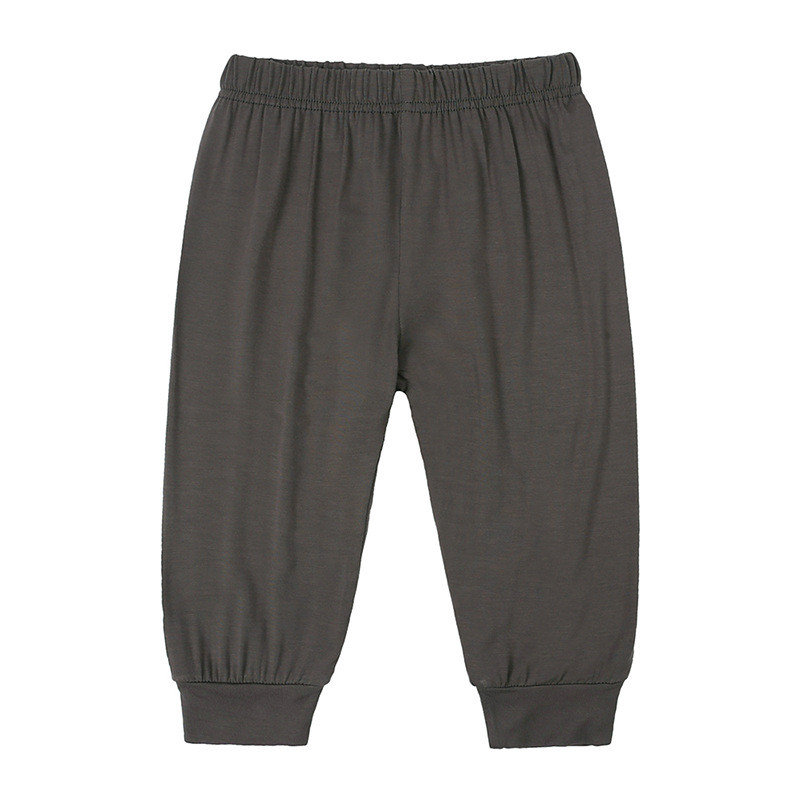 Бебешки панталони за момчета Ежедневни клинове от бамбукови влакна Едноцветни панталони с колан с гумена лента Бебешки дрехи 3 месеца -3 години