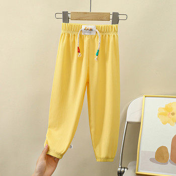Παιδικό παντελόνι κουνουπιών για αγόρια 24 Summer New Ice Silk Casual μακρύ παντελόνι κορίτσι Αθλητικό κομμένο παντελόνι