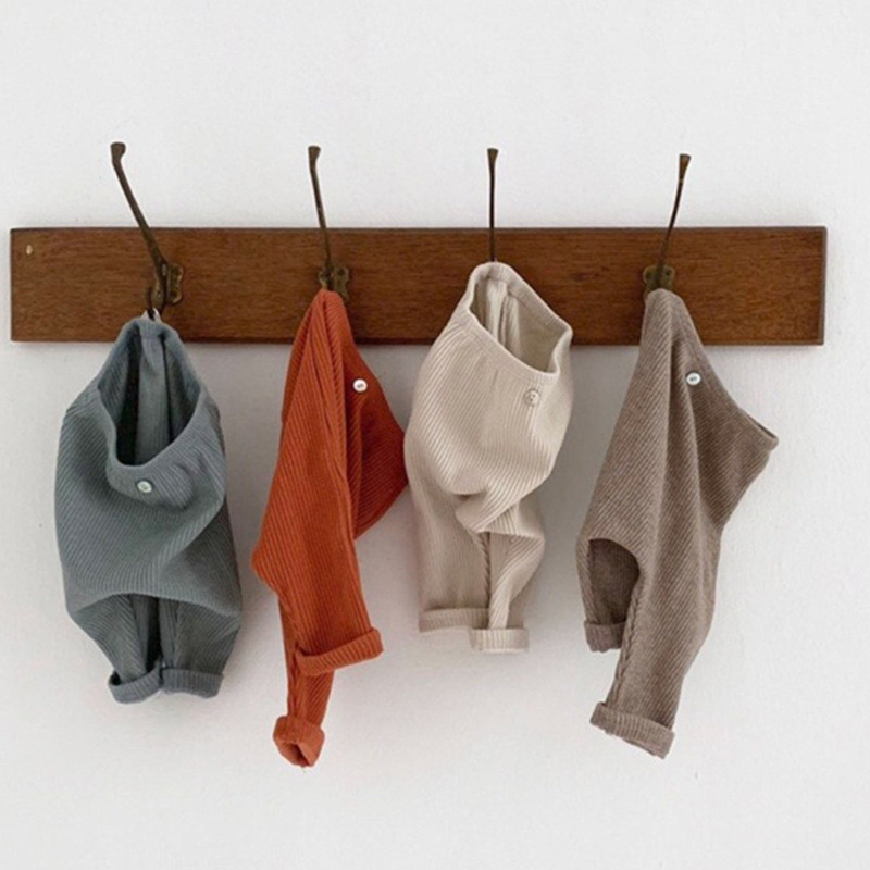 Бебешко облекло Панталони в корейски стил Памучни еластични ежедневни едноцветни модерни пролетни есенни бебешки семпли клинове с пълна дължина