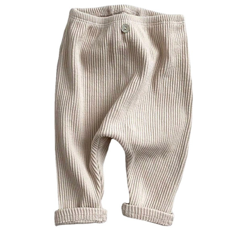 Бебешко облекло Панталони в корейски стил Памучни еластични ежедневни едноцветни модерни пролетни есенни бебешки семпли клинове с пълна дължина
