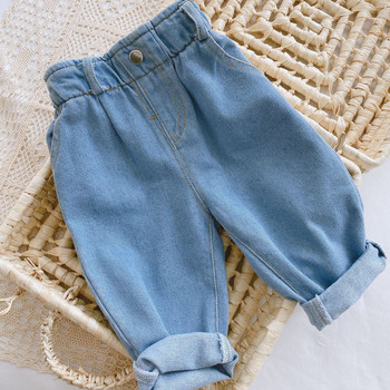 Άνοιξη 2023 Νέο Baby Loose Denim Παντελόνι Solid Παιδικό Casual Παντελόνι Αγόρια Jean Fashion Girl Παντελόνια Βρεφικά Παντελόνια Big Pp Βρεφικά ρούχα