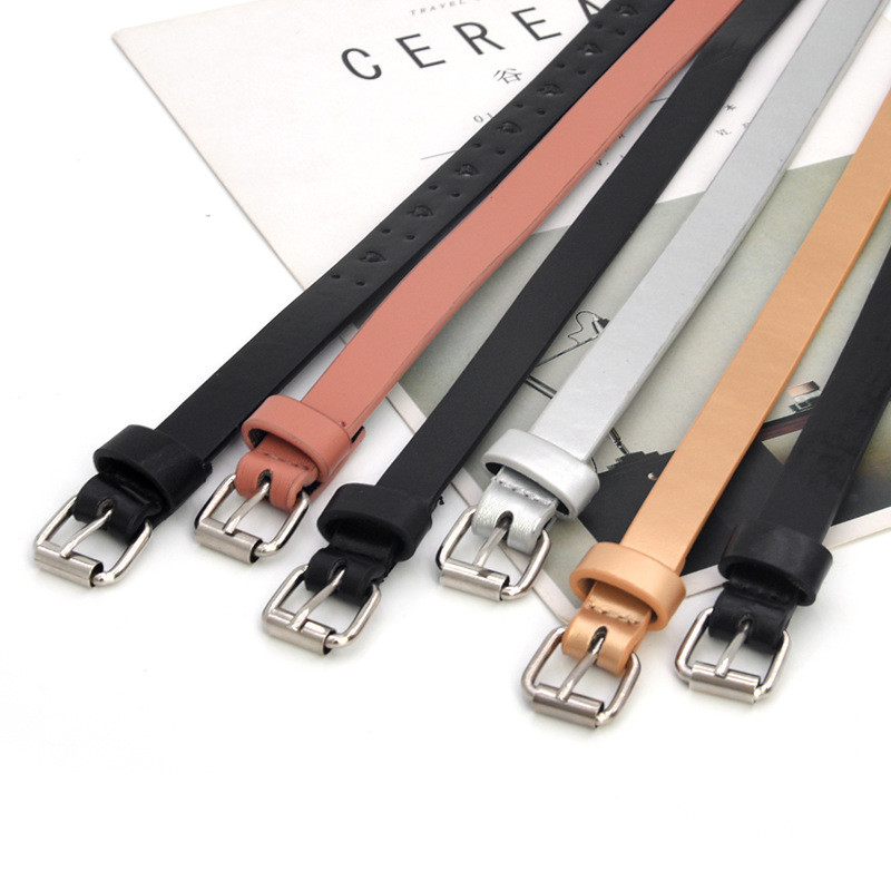 Детски регулируеми пайети от изкуствена кожа Детски колан Катарама от сплав Момичета Плътен цвят Цветна лента за талията Модни нови дамски колани