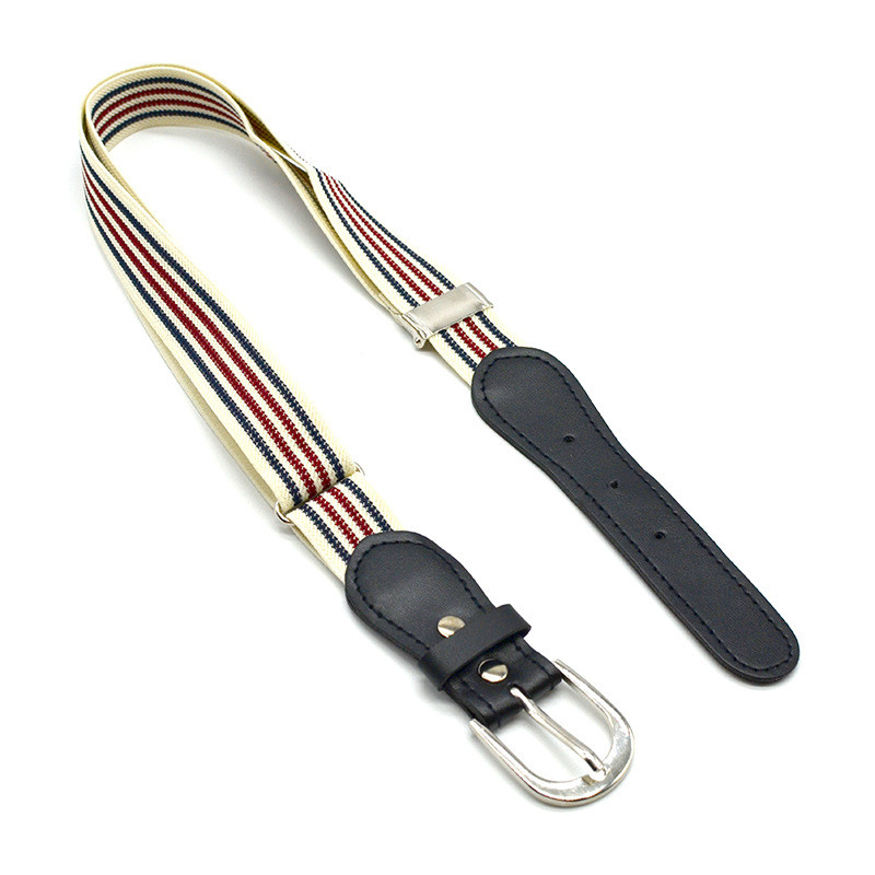 Gyermek rugalmas öv csíkos állítható deréköv Bőr takaró tűcsat gyerekeknek Baba kisgyermek divatos nadrág Jean nadrág