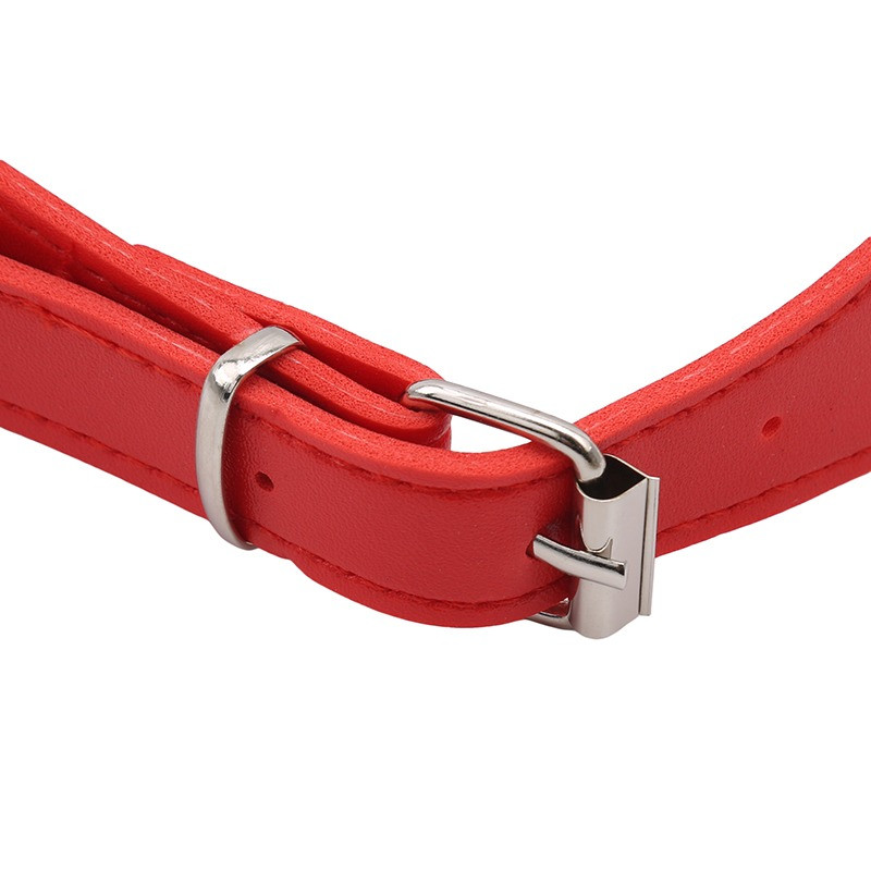 Детски колан в цвят бонбони Момичета/момчета Еластичен колан за талия Метална катарама Детски кожени висококачествени колани с бяла/червена каишка Мода