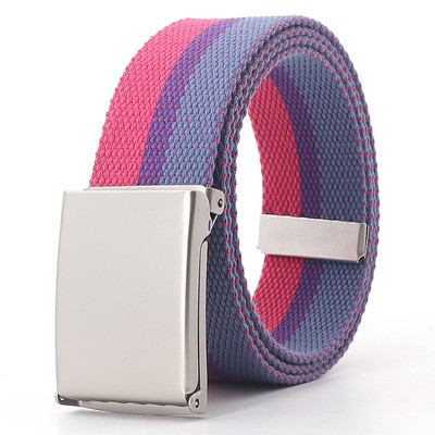 Rainbow ριγέ Military Tactical Belt Unisex Luxury Brand Design Υψηλής ποιότητας λεπτή ζώνη μόδας Casual Jeans Παιδικά αξεσουάρ