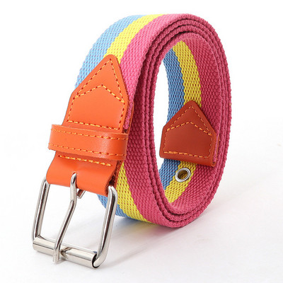 Rainbow ριγέ Military Tactical Belt Unisex Luxury Brand Design Υψηλής ποιότητας λεπτή ζώνη μόδας Casual Jeans Παιδικά αξεσουάρ