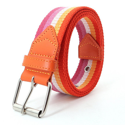 Rainbow ριγέ Military Tactical Belt Unisex Luxury Brand Design Υψηλής ποιότητας λεπτή ζώνη μόδας Casual Jeans Παιδικά αξεσουάρ