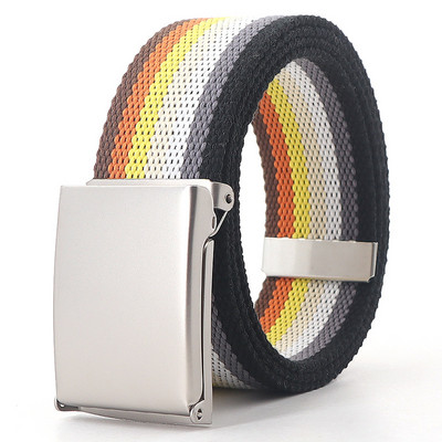 Rainbow ριγέ Military Tactical Belt Unisex Luxury Brand Design Υψηλής ποιότητας λεπτή ζώνη μόδας Casual Jeans Παιδικά αξεσουάρ