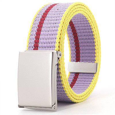 Rainbow ριγέ Military Tactical Belt Unisex Luxury Brand Design Υψηλής ποιότητας λεπτή ζώνη μόδας Casual Jeans Παιδικά αξεσουάρ