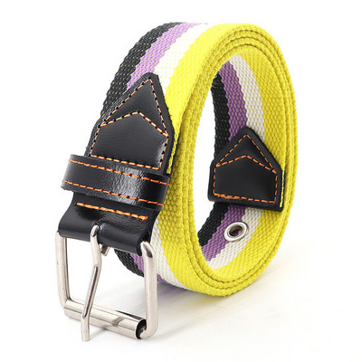 Rainbow ριγέ Military Tactical Belt Unisex Luxury Brand Design Υψηλής ποιότητας λεπτή ζώνη μόδας Casual Jeans Παιδικά αξεσουάρ