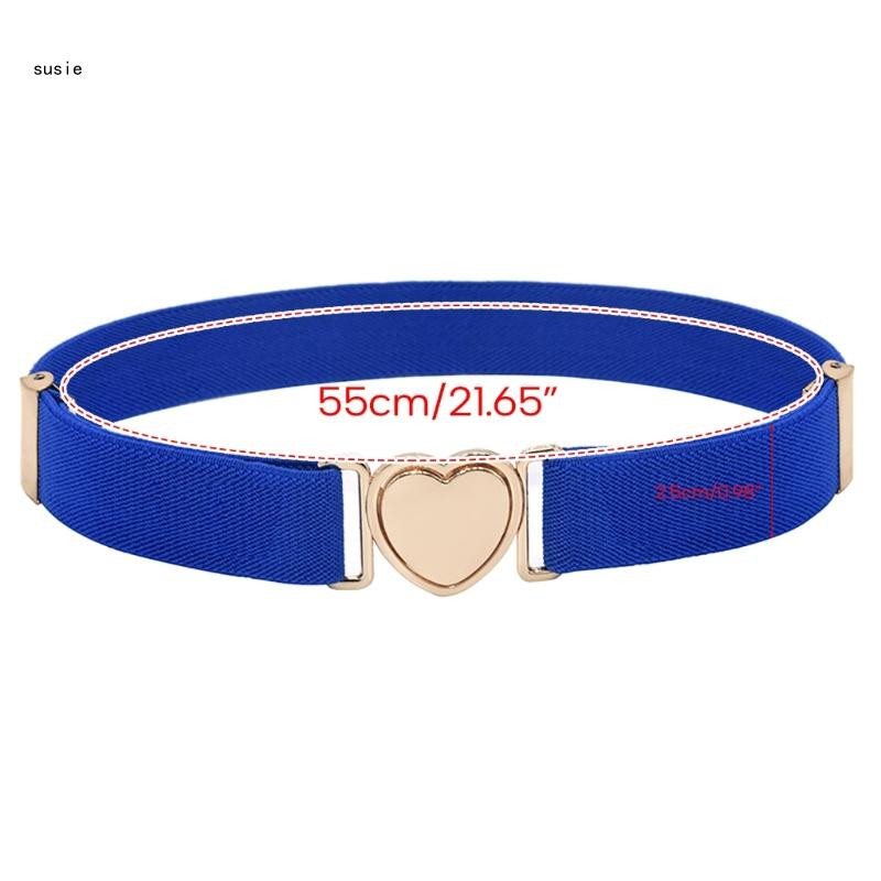X7YA elastne vöökoht tüdrukutele, lastele, dekoratiivne vöökoht, südamekujuline pandlaga reguleeritav kleidi vöökoht lastele