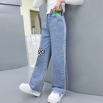 IEENS Παιδικά ρούχα κοριτσίστικα παιδικά ρούχα Παιδικά άγρια τζιν τζιν με λεπτή εφαρμογή τζιν παντελόνι Παιδικά καθημερινά ρούχα Παντελόνια κάτω 4-13 ετών