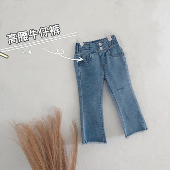Пролет 2023 г. Ново пристигане Модни дънкови дънки за момичета Детски тесни панталони с корейски дизайн