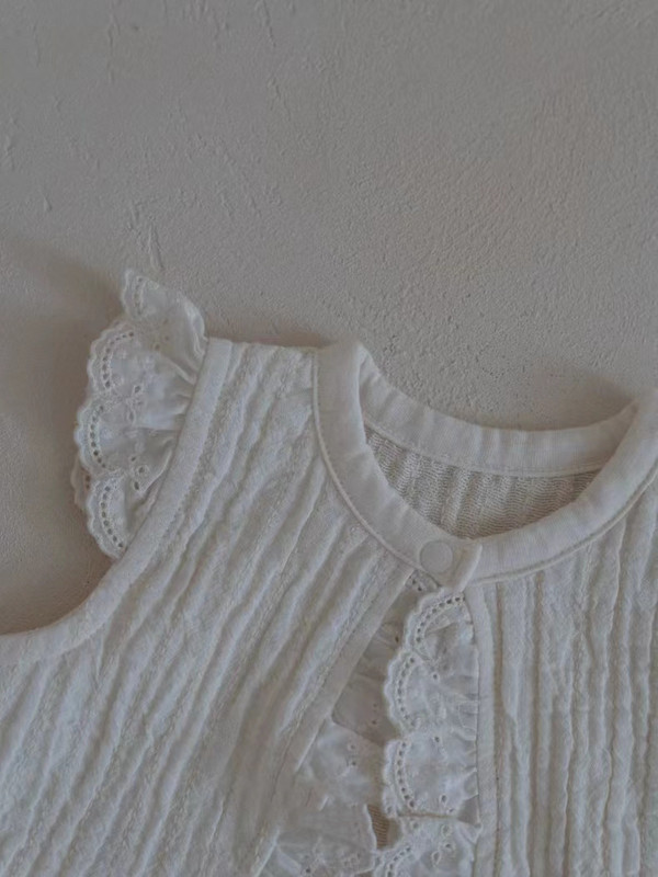 2024. aasta suvine uus beebitüdruku varrukateta kardiganide komplekt imikute vest + lühikesed püksid, 2 tk. ülikond, puuvillasest lõngast väikelapse vabaaja hingavad rõivad