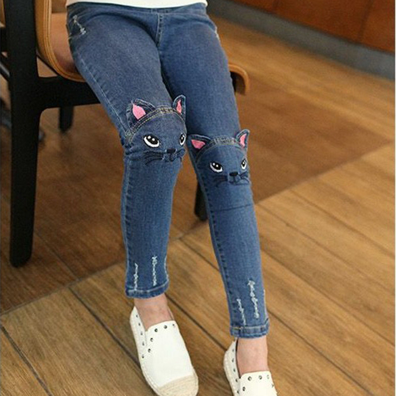 IENENS Skinny Jeans Girls Denim Pants Детски дрехи Pencil Pants Бебешки ежедневни еластични дънки Boot Pants
