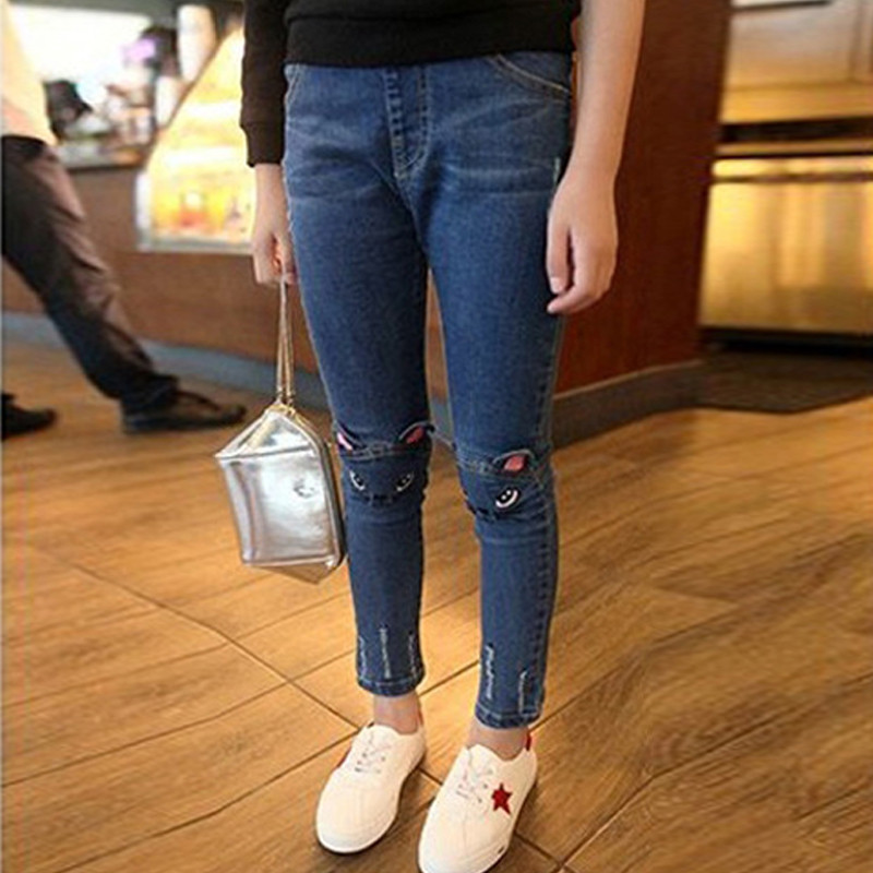IENENS Skinny Jeans Girls Denim Pants Детски дрехи Pencil Pants Бебешки ежедневни еластични дънки Boot Pants