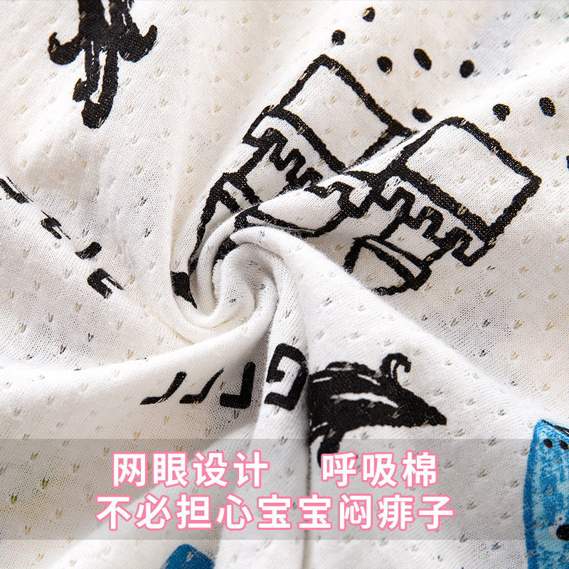 Детски пижами за момчета 2 3 4 5 6 7 8 9 Y Момичета Спално облекло Динозавърско облекло Летен горнище без ръкави + къси панталонки Костюм Детски комплект жилетки