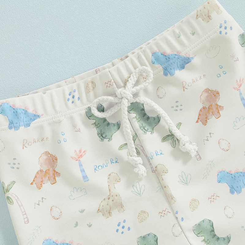 Бански гащи за малки момчета за момчета Бански костюми Бански шорти Ежедневни щампи с динозаври Toddler Bay Шорти за плуване Детски бански костюми