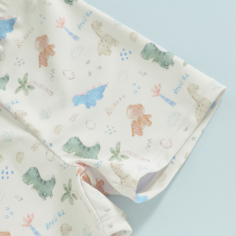 Бански гащи за малки момчета за момчета Бански костюми Бански шорти Ежедневни щампи с динозаври Toddler Bay Шорти за плуване Детски бански костюми