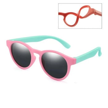 2024 Round Plarized Παιδικά γυαλιά ηλίου Silicone Elastic Safe Παιδικά γυαλιά ηλίου Fashion Sunshade Glasses UV400 For Boys