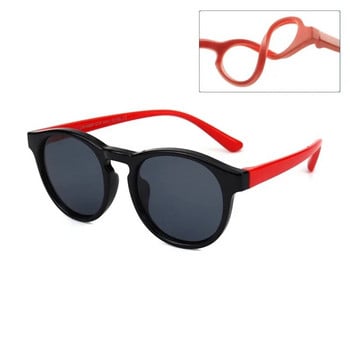 2024 Round Plarized Παιδικά γυαλιά ηλίου Silicone Elastic Safe Παιδικά γυαλιά ηλίου Fashion Sunshade Glasses UV400 For Boys