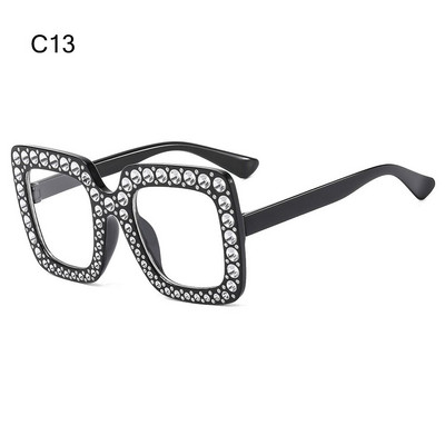 Armsad Laste päikeseprillid Rhinestone Diamond Laste Ruudukujulised päikesevarjud Tüdrukutele Poisile Värvilised läätsed Sädelevad Printsessi Päikeseprillid Trendikad
