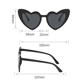 Γυναικεία γυαλιά ηλίου Love Heart Retro Big Frame Γυναικεία γυαλιά ηλίου UV400 Προστασία καλοκαιρινών αποχρώσεων Γυαλιά προστασίας εξωτερικού χώρου