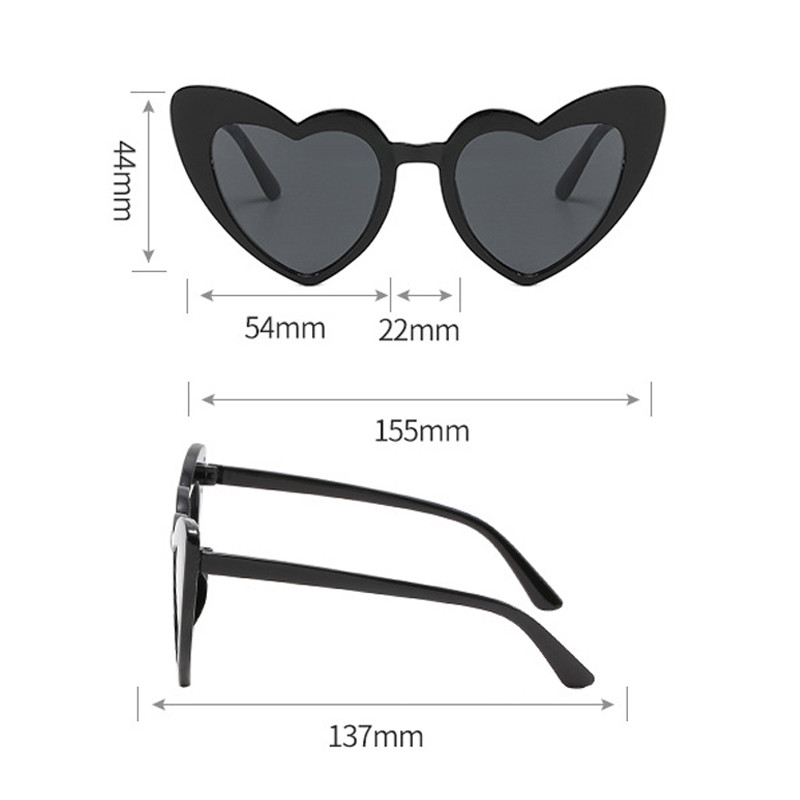 Слънчеви очила Ladies Love Heart Retro Big Frame Дамски слънчеви очила UV400 Защита Летни нюанси Очила Очила за външна защита