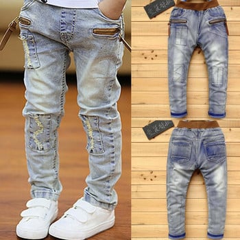 IEENS 5-13Y Παιδικά Αγόρια Ρούχα Skinny Jeans Κλασικό Παντελόνι Παιδικό Τζιν Ένδυση Trend Μακριά κάτω Baby Boy Casual παντελόνι