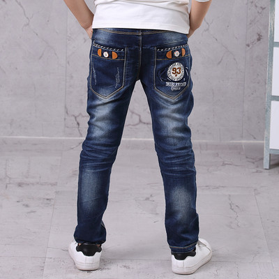 IENENS Fashion Teksad Püksid Poiste Denim Pikad Püksid Lapsed Slim Teksad Väikesed Lapsed Sirged kauboipüksid 5-13 a Kevad sügis