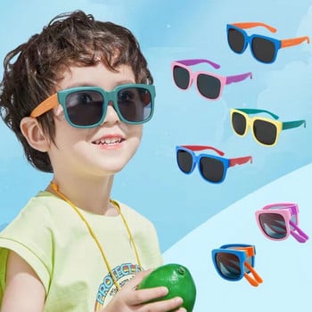 Πολύχρωμα παιδικά πτυσσόμενα γυαλιά ηλίου Παιδικά γυαλιά ηλίου εξωτερικού χώρου Παιδικά γυαλιά ηλίου για αγόρια κορίτσια Μάρκα σχεδίαση τετράγωνα γυαλιά Παιδικά γυαλιά προστασίας UV400