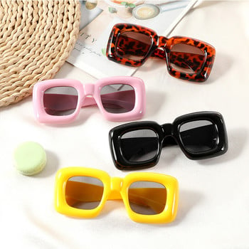3-12 години Нови квадратни слънчеви очила за момчета Момичета Y2K ретро дизайнерски нюанси Candy Color Goggle Слънчеви очила Детски детски очила