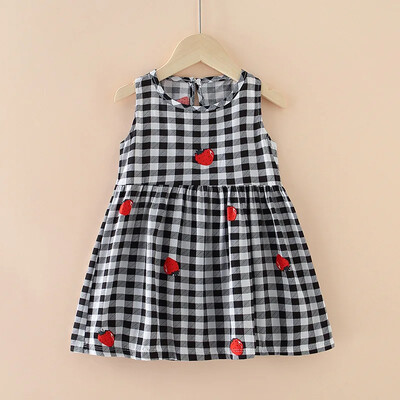 Καλοκαιρινή Παιδική Φούστα Baby Flower Printing Ρούχα Παιδικά Παιδικά Αμάνικα Μπλουζάκια Παιδικά Φορέματα γενεθλίων για κορίτσια
