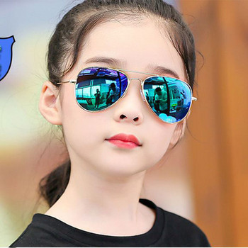 Нови детски поляризирани слънчеви очила Детски спортове на открито Колоездене Слънчеви очила Момичета Момчета Пилотни метални очила UV400 очила