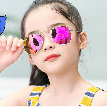 Нови детски поляризирани слънчеви очила Детски спортове на открито Колоездене Слънчеви очила Момичета Момчета Пилотни метални очила UV400 очила