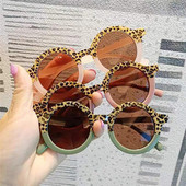 Suvemood Leopard Lapsed Päikeseprillid Väljas, Rannapuhkus UV-kaitse Päikeseprillid Tüdrukud Poisid Laste UV400 Prillid