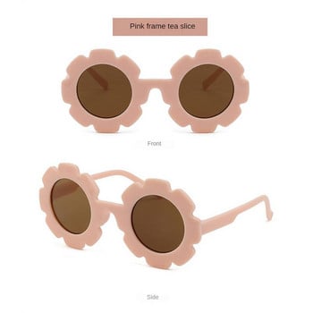 Слънчеви очила със слънчеви цветя за деца Кръгли летни сенници за пътуване Момчета Момичета Прекрасни очила Деца Бебе UV защита Oculos De Sol