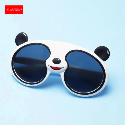 KLASSNUM Kids Poiss Tüdrukud Naljakad Panda Päikeseprillid Armsad Multikad Laste Päikeseprillid Silikoonraam Välis UV400 Varjud Uus In